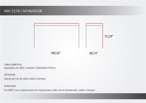 Aparador 5219 Herval 160x40 Tampo Vidro Off White - Image 3