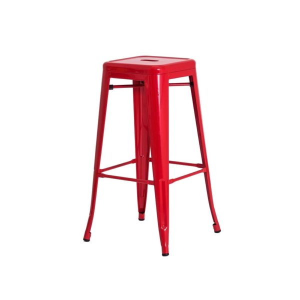 Banqueta alta Iron Tolix Vermelha