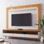 Conj Rack + Painel Arc 3 Gavetas Off/Nature Larg 2.18