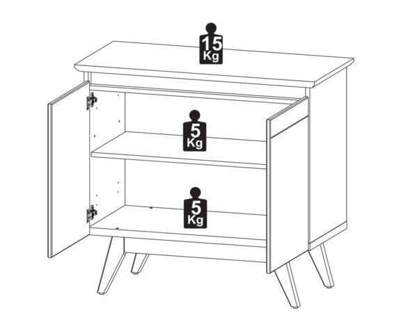 Buffet Classic 2 Portas Off White Total - Image 4