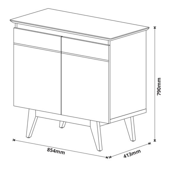 Buffet Classic 2 Portas Off White Total - Image 3