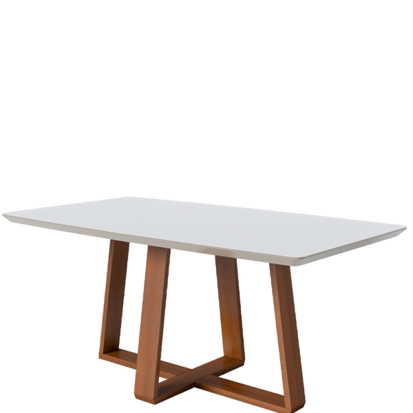 Mesa Wood 1.80  Com Vidro Barril Off White /Nature - Image 2
