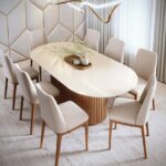 MESA LIVING 2.2 - TAMPO LAMINADO OVAL CINAMOMO