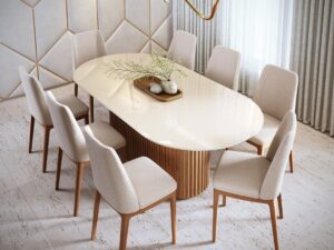 MESA LIVING 2.2 - TAMPO LAMINADO OVAL CINAMOMO